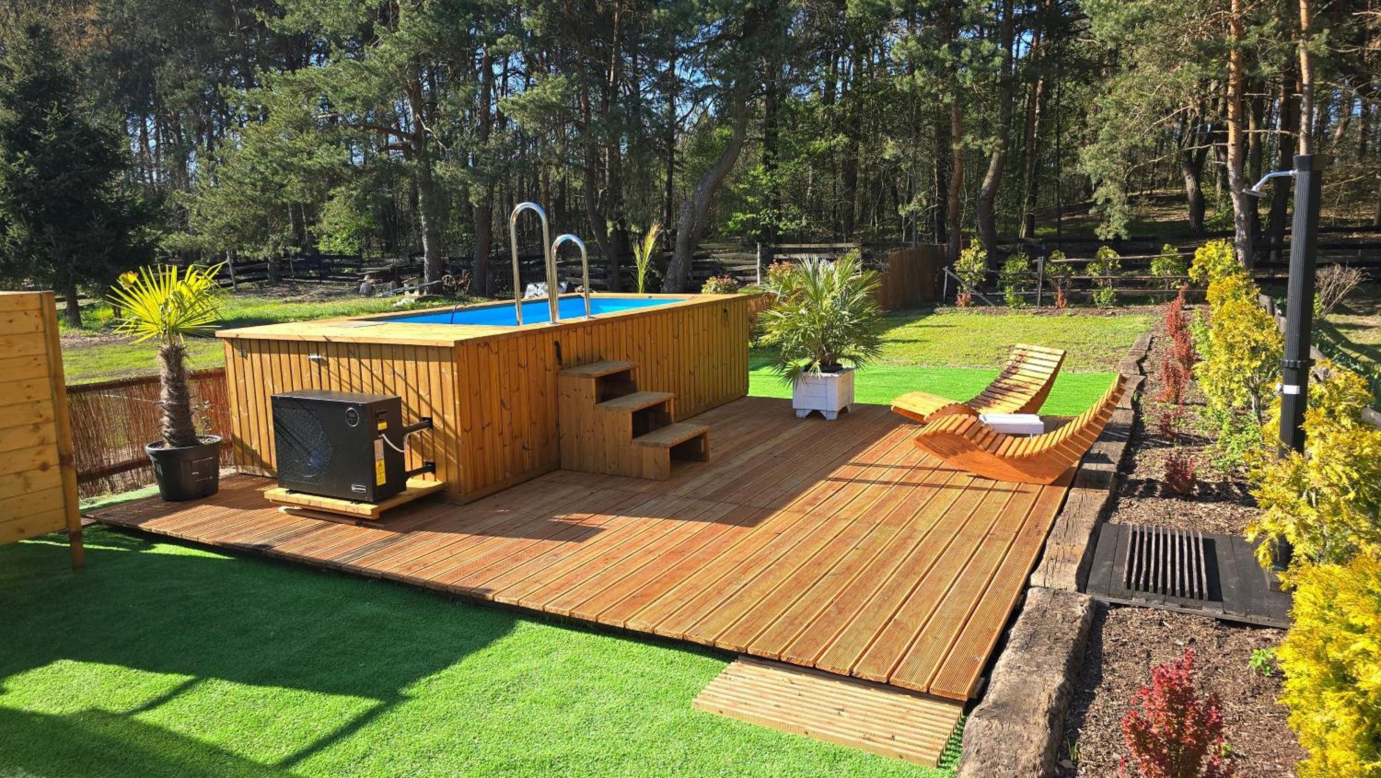 Vip Village Las Woda Rower - Podgrzewany Basen, Balia, Sauna Miedzierza Exterior foto